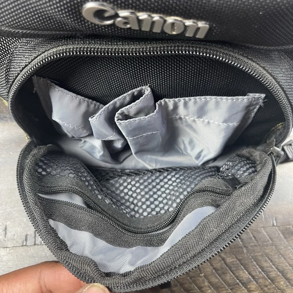 Canon Shoulder Camera Bag Black/Olive‎ Padded DSLR Case with Strap & Pockets